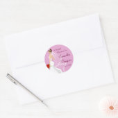 Autocollant de Fête des mariées Rose Flirty (Enveloppe)