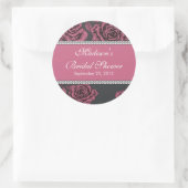 Autocollant de Fête des mariées rose vintage (Sac)