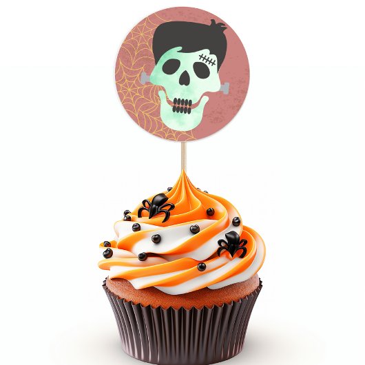 Autocollant de fête d'Halloween Frankenstein Monst