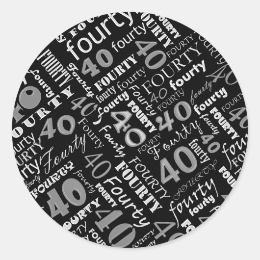 Autocollant de fête du 40e anniversaire (Devant)