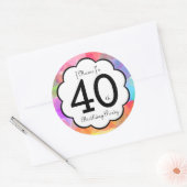 Autocollant de fête du 40e anniversaire (Enveloppe)