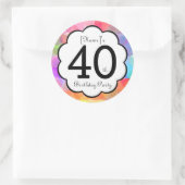 Autocollant de fête du 40e anniversaire (Sac)