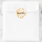 Autocollant de fête florale blanc Orange Hibiscus (Sac)