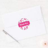 Autocollant de fête florale blanc & rose Hibiscus (Enveloppe)