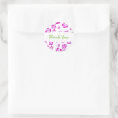 Autocollant de fête florale rose et blanche pour H (Sac)