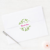 Autocollant de fête florale vert et blanc pour Hib (Enveloppe)