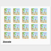 Autocollant de fête Luau (Feuille)