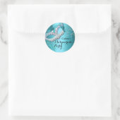 Autocollant de fête masquée Blue Sparkle (Sac)