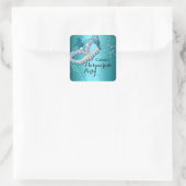 Autocollant de fête masquée Blue Sparkle (Sac)