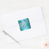 Autocollant de fête masquée Blue Sparkle (Enveloppe)