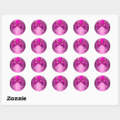 Autocollant de fête masquée Pink Sparkle (Feuille)