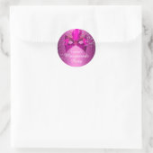 Autocollant de fête masquée Pink Sparkle (Sac)