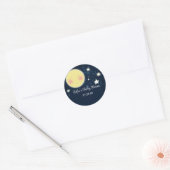 Autocollant de fête pour bébé avec lune et étoiles (Enveloppe)