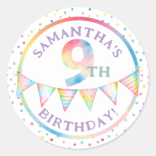 Autocollant de Fête pour le 9e Anniversaire de Lic