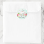 Autocollant de fête prénuptiale aquarelle et théiè (Sac)