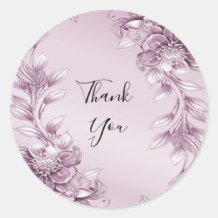 Autocollant de feuillage rose