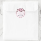 Autocollant de feuillage rose doré clair (Sac)