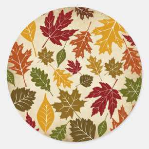 Autocollant de feuilles d'automne