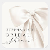 Autocollant de Fiançailles à Nœud Blanc (Devant)