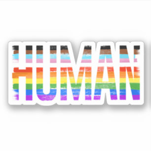 Autocollant de fierté de progrès humain