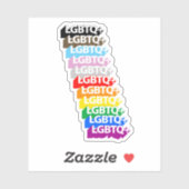 Autocollant de fierté de progrès LGBTQ+ (Feuille)