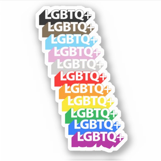 Autocollant de fierté de progrès LGBTQ+ (Devant)