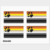 Autocollant de fierté d'ours gay. (Feuille)