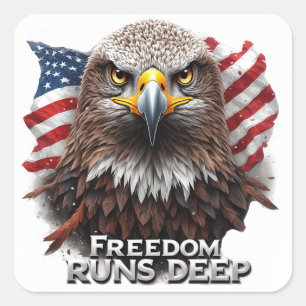 Autocollant de fierté patriotique USA La liberté e