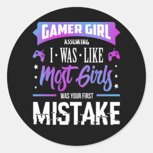 Autocollant de fille de Gamer