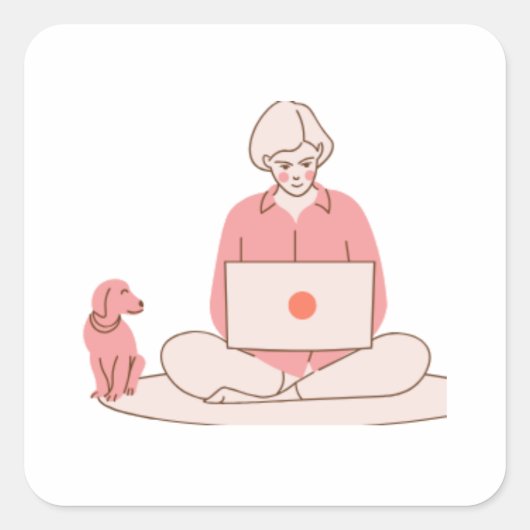 Autocollant de fille esthétique mignonne et confor (Devant)