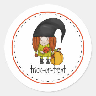 Autocollant de fille lutin d'automne mignon
