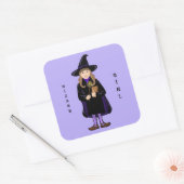 Autocollant de fille sorcière (Enveloppe)