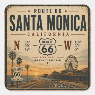 Autocollant de fin de piste de Santa Monica