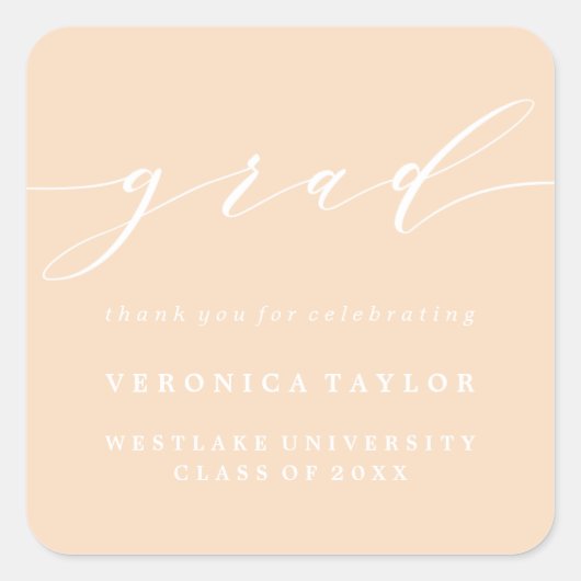 AUTOCOLLANT DE FIN D'ÉTUDES EN CALLIGRAPHIE MINIMA (Devant)