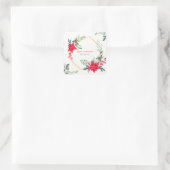 Autocollant de fleur aquarelle de Noël beau (Sac)