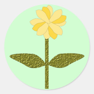 Autocollant de fleur de marguerite jaune