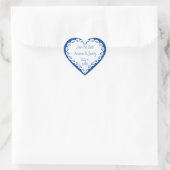 Autocollant de fleur de personnaliser la date  Cœu (Sac)