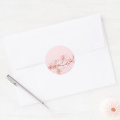 Autocollant de fleur en marbre rose (Enveloppe)