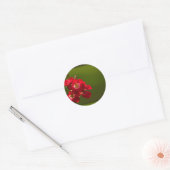 Autocollant de fleur rouge (Enveloppe)
