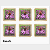 Autocollant de fleur sauvage Echinacea Coneflower  (Feuille)