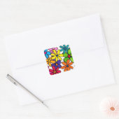 autocollant de fleurs amusantes (Enveloppe)