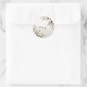 Autocollant de fleurs bleu ivoire d'aquarelle (Sac)