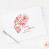 Autocollant de fleurs de cerisiers d'aquarelle (Enveloppe)