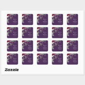 Autocollant de fleurs de nuit violet (Feuille)