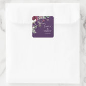 Autocollant de fleurs de nuit violet (Sac)