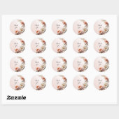 Autocollant de fleurs décoratives roses et blanche (Feuille)