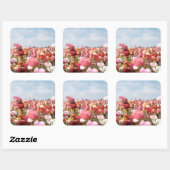Autocollant de fleurs printanières colorées (Feuille)