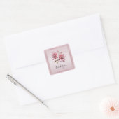 Autocollant de fleurs roses modernes (Enveloppe)