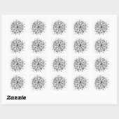 Autocollant de fleurs Yin-Yang (Feuille)