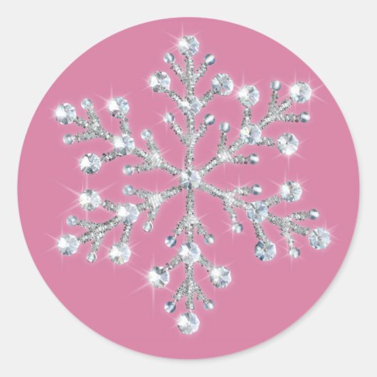 Autocollant de flocon de neige en hiver (Devant)